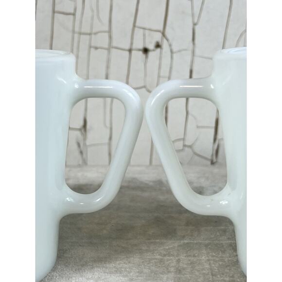 Pyrex Summer Impressions Green Milk Glass Set With 2 Coffee Cups And Creamer - Picture 6 of 12